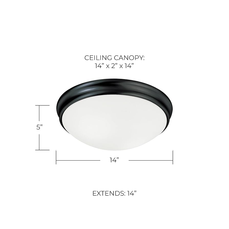 Capital Lighting 2034MB Hansen White Glass Flush Ceiling